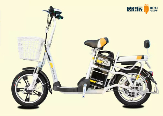 Trübsal geblasenes elektrisches Fahrrad mit Korb, elektrisches Roller-Fahrrad für Erwachsene